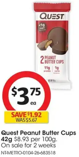 Coles Quest Peanut Butter Cups offer