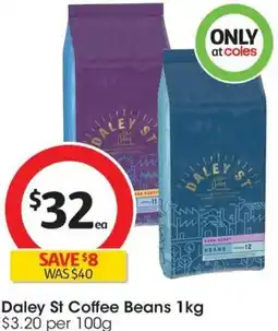 Coles Daley St Coffee Beans offer