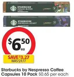 Coles Starbucks by Nespresso Coffee Capsules offer