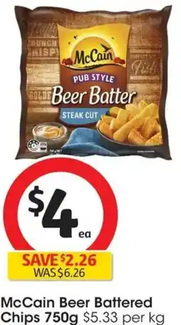 Coles McCain Beer Battered Chips offer