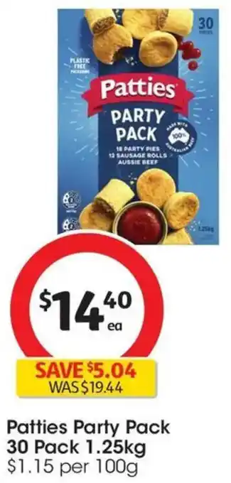 Coles Patties Party Pack offer