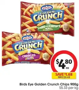 Coles Birds Eye Golden Crunch Chips offer