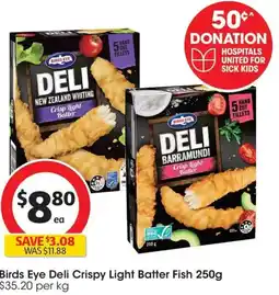 Coles Birds Eye Deli Crispy Light Batter Fish offer