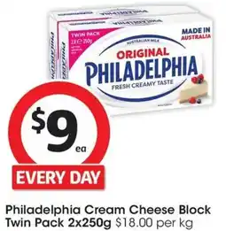 Coles Philadelphia cream cheese block offer