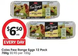 Coles Coles Free Range Eggs offer