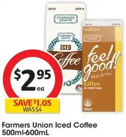 Coles Farmers Union Iced Coffee offer