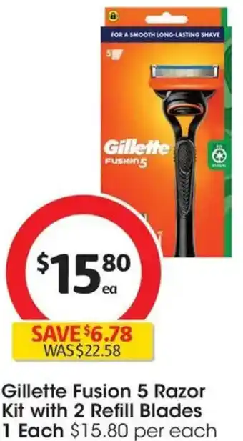 Coles Gillette Fusion 5 Razor Kit offer