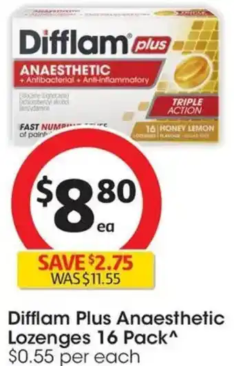 Coles Difflam Plus Anaesthetic Lozenges offer