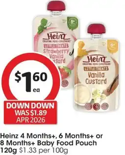 Coles Heinz baby food pouch offer