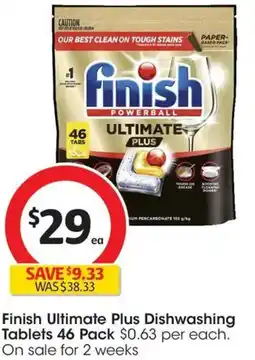 Coles Finish Ultimate Plus Dishwashing Tablets offer