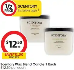Coles Scentory wax blend candle 1 each offer