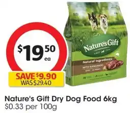 Coles Nature's Gift Dry Dog Food offer