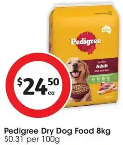 Coles Pedigree Dry Dog Food offer