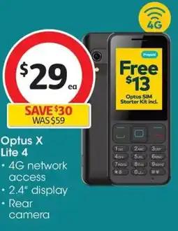 Coles Optus X Lite 4 offer