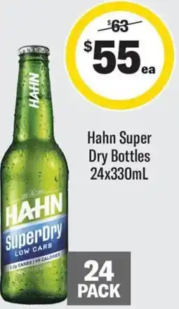 Coles Hahn Super Dry Bottles offer