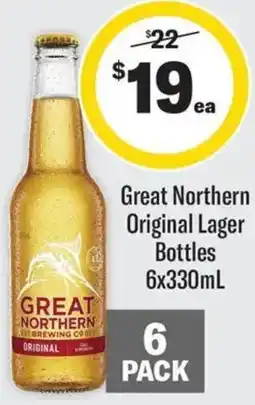Coles Great Northern Original Lager Bottles offer