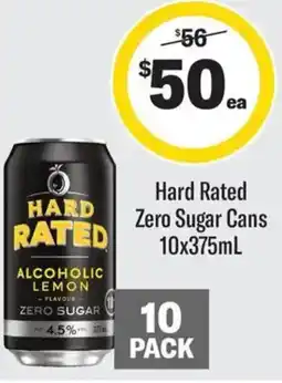 Coles Hard Rated Zero Sugar Cans offer