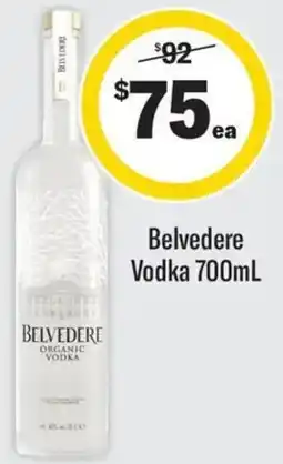 Coles Belvedere Vodka offer