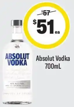 Coles Absolut vodka vodka offer