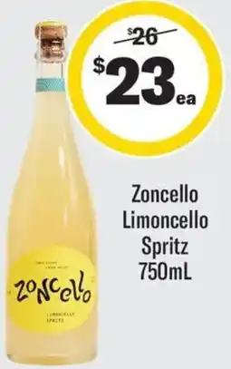 Coles Zoncello Limoncello Spritz offer