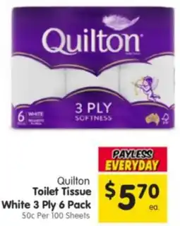 Spar Toilet Tissue White 3 Ply 6 Pack offer