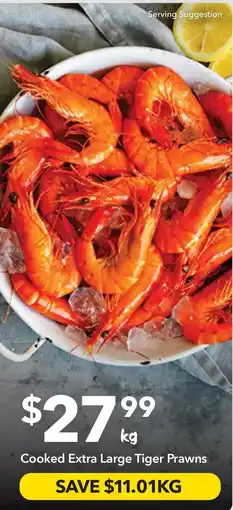 Ritchies Cooked extra large tiger prawns offer
