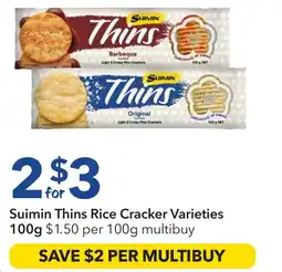 Ritchies Suimin thins rice cracker offer