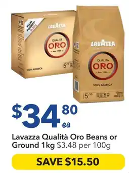 Ritchies Lavazza Qualità Oro Beans or Ground offer