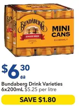 Ritchies Bundaberg Drink offer