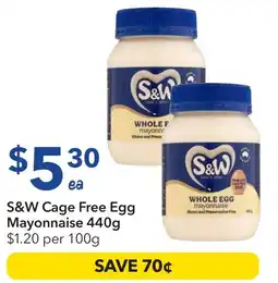 Ritchies S&w cage free egg mayonnaise offer