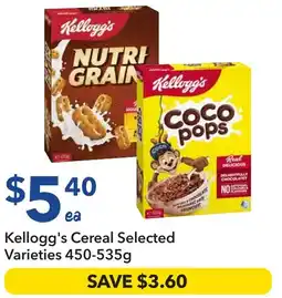 Ritchies Kellogg's Cereal offer