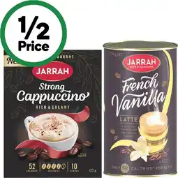 Woolworths Jarrah coffee sachets or tins or hot chocolate sachets offer