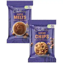 Woolworths Cadbury Chocolate Chips Melts or Blocks offer