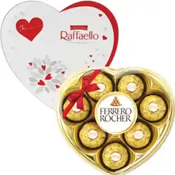 Coles Ferrero Rocher or Raffaello Heart Gift Box 100g offer