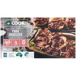 Woolworths Woolworths cook slow cooked pork shoulder with smokey bbq sauce offer