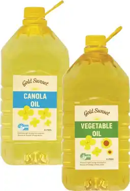 Coles Gold Sunset Vegetable or Canola Oil 4 Litre offer