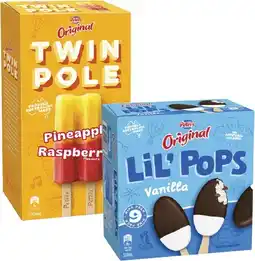 Coles Peters Original Twin Pole Sticks 8 Pack 544mL-590mL or Lil' Pops 9 Pack 500mL offer