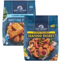 Woolworths Just Caught Crumbed or Battered Seafood Varieties offer
