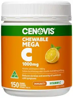 Coles Cenovis Chewable Mega C 1000mg Tablets offer