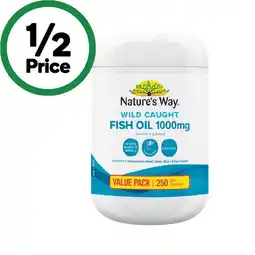 Woolworths Natures Way Wild Caught Fish Oil Soft Capsules offer