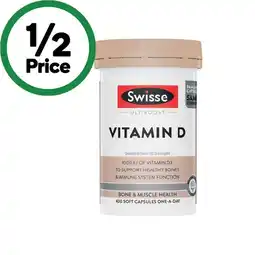 Woolworths Swisse Ultiboost Vitamin D Capsules offer
