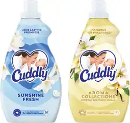Coles Cuddly Concentrate Fabric Conditioner-1 Litre offer
