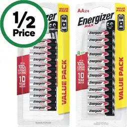 Woolworths Energizer max batteries aa or aaa offer