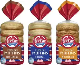 Coles Tip Top English Muffins 400g offer
