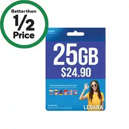 Woolworths Lebara $24.90 Starter Pack offer