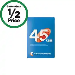 Woolworths Telstra $39 Starter Pack§ offer