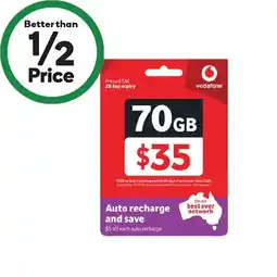 Woolworths Vodafone $35 Starter Pack offer