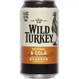 Woolworths Wild Turkey  Bourbon & Cola  Cans offer