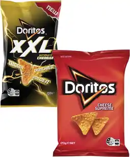 Coles Doritos or XXL Corn Chips 150g-170g offer