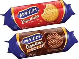 Coles McVitie's Plain or Chocolate Digestives 266g-355g offer